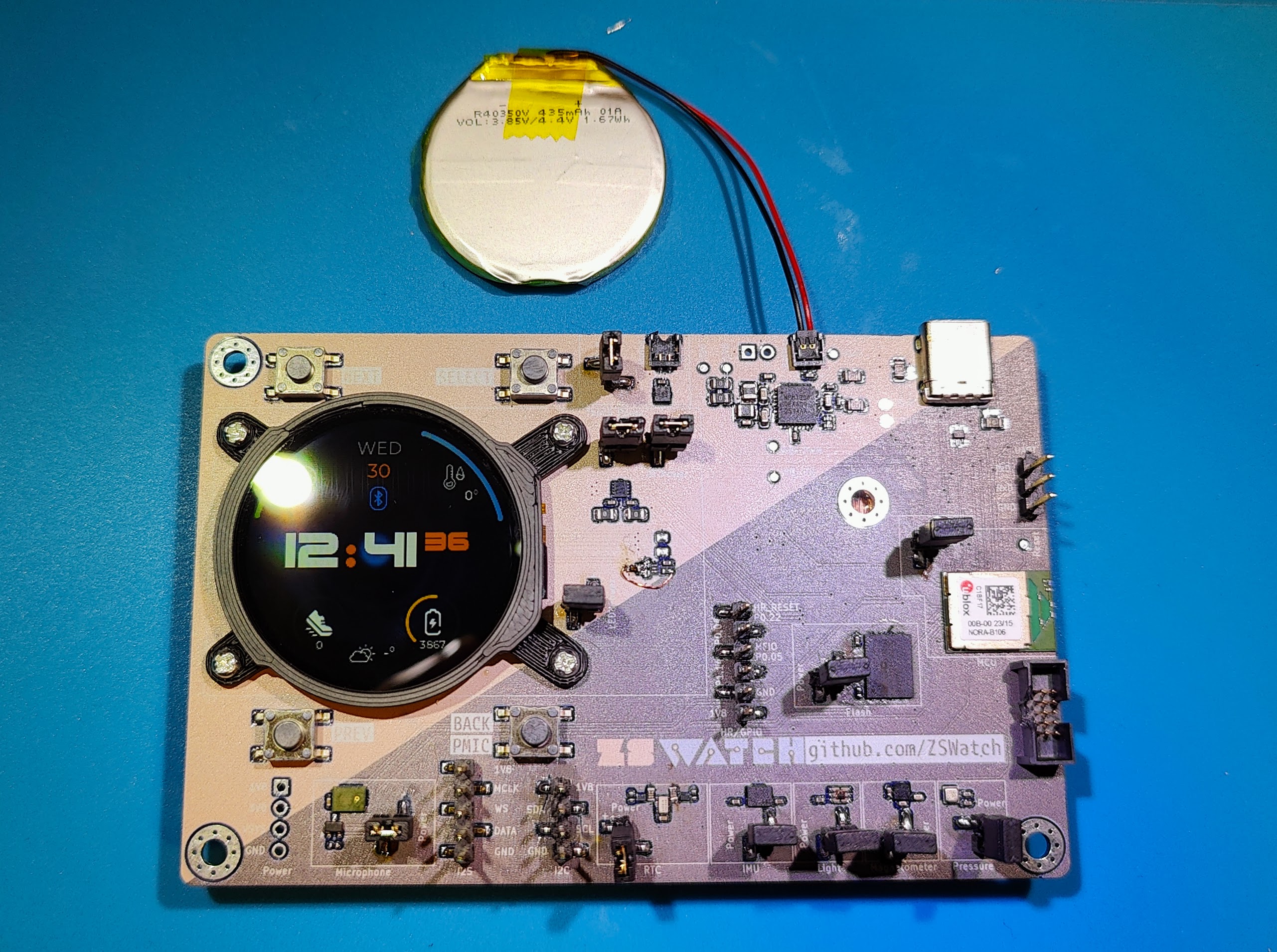 ZSWatch Development Kit PCB